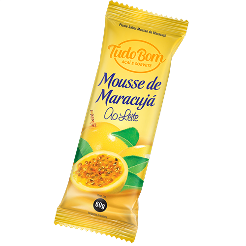 TUDO BOM SORVETES - PICOLÉ AO LEITE MOUSSE DE MARACUJÁ